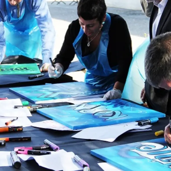 team building graffiti